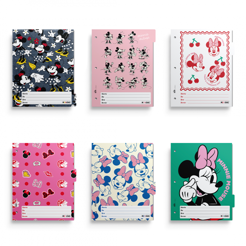 Separador de Materia Nº 3 x 6 hs c lengueta - Minnie Mouse