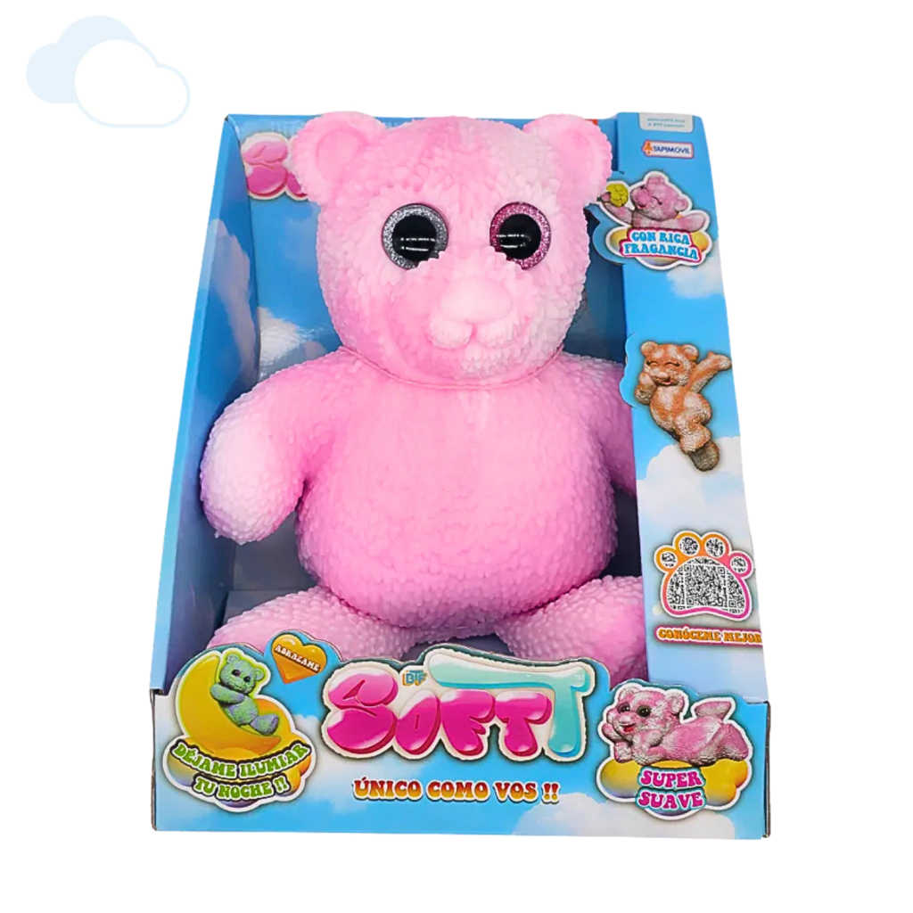 Muñeco Soft OSO rosa 28 cm