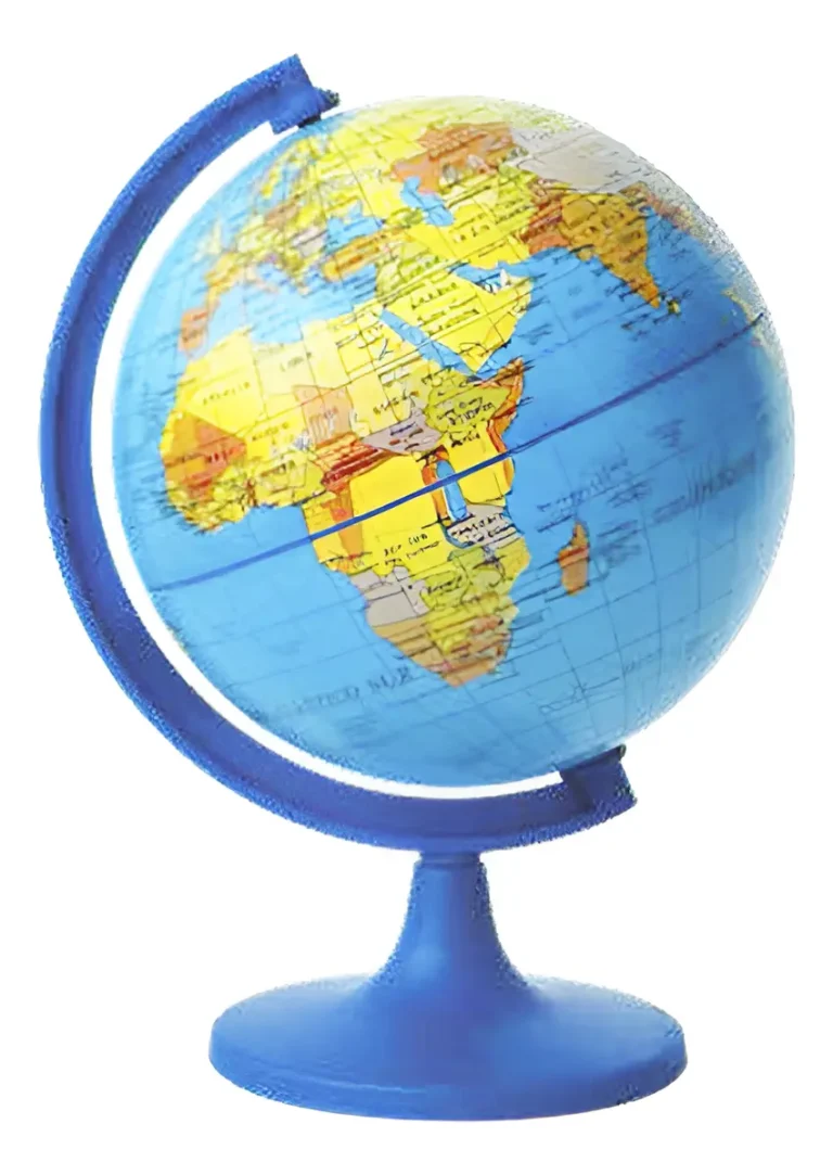 Globo Terraqueo 10 cm azul – base plastico